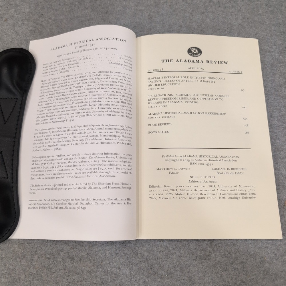 The Alabama Review April 2025 Vol 78 No 2 Journal of Alabama History AHA - Picture 2 of 2
